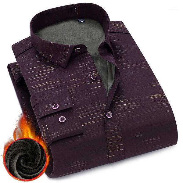 

winter thick shirt men warm shirts striped solid color smooth elestic casual shirts dress shirt camisa masculina chemise homme1, White;black