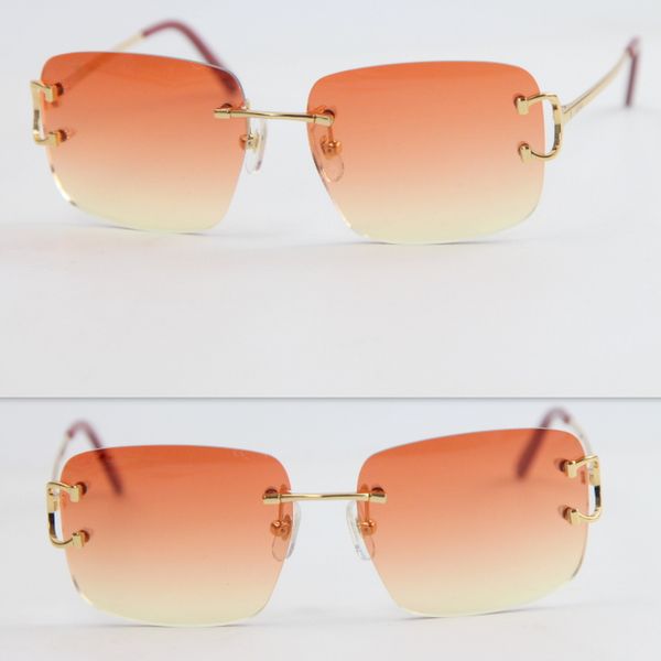 

2020 popular new style rimless sunglasses t8200816 delicate fashion glasses metal sun glasses driving glasses c decoration hot, White;black