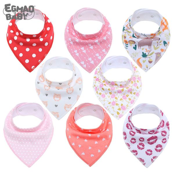 

baby bandana drool bibs 8-pack gift set for drooling and teething organic cotton soft and absorbent hypoallergenic bibs y200710