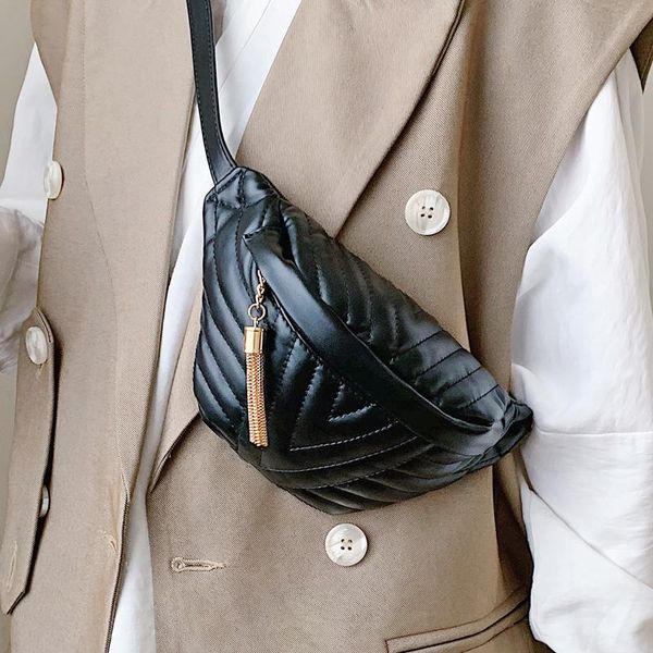 

casual chest bags for women 2020 crossbody bags tassel shoulder messenger bag female fashion handbags and purses waist bag