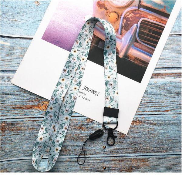 

mobile phone straps flower lanyard keys id card neck straps for iphone usb badge holder diy hang rope qylzcr