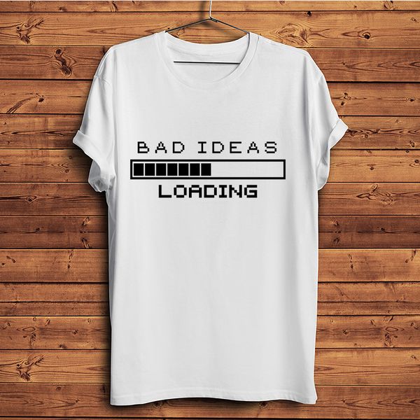 

bad ideas loading progress bar funny geek tshirt new white short sleeve casual homme streetwear tee hooded sweatshirt hoodie men t shirt