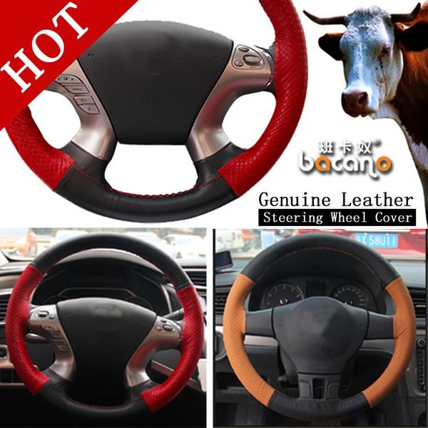 

spell color design 2 colors genuine cowhide leather steering wheel cover racing steering wheel ing