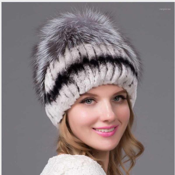 

beanies russian womens hats winter warm luxury fur beanie hat handmade knitted lady caps real rex for women1