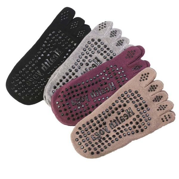 

cotton yoga socks non-slip pilates breathable invisible yoga five finger sport socks for foot care tools