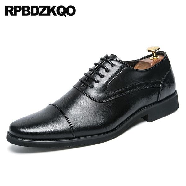 

business lace up black brand 2020 large size casual men shoes solid dress brogue 47 formal wedding plus oxfords 48