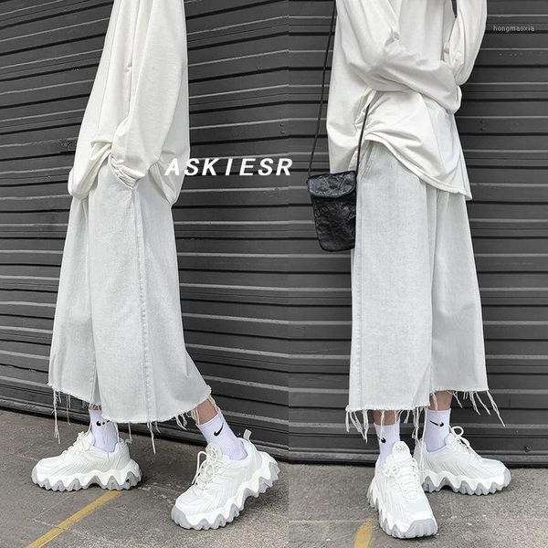 

summer straight jeans men's fashion solid color casual retro jeans men streetwear wild loose hip hop denim pants men s-2xl1, Blue