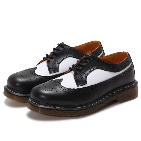 

2020 winter doc ankle martins boots women platform waterproof black flat genuine leather boots mens dr motocyle boot plus shoes lj201030