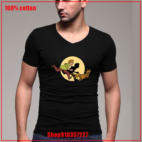 

creative design custom print the adventure of scooby tintin and scooby doo father's day gift loose sweatshirt hoodie t shirt