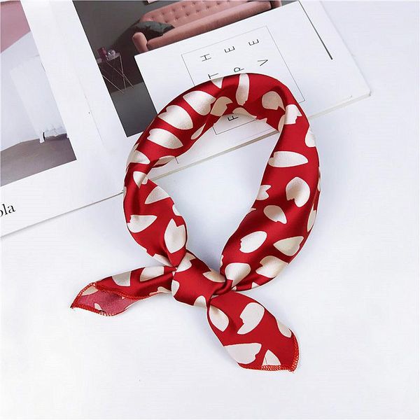 

small square satin scarf head neck scarf foulard femme bandana elegant women's hair tie band wrap handkerchief sjaal wmtpzf bdesybag, Blue;gray