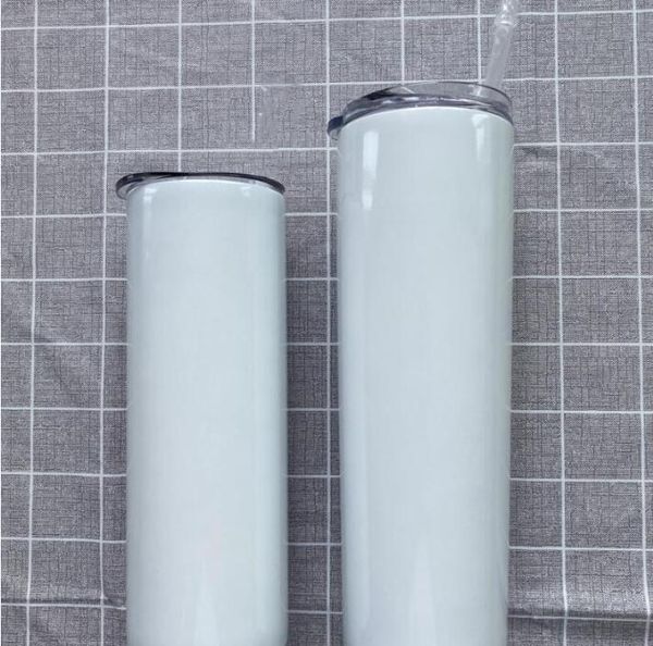 

20oz 30oz skinny tumblers blank sublimation slim cup coffee mugs with lid and plastic straw beer mugs sea bbymnm sport777