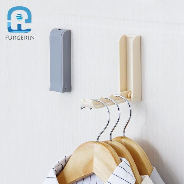 

hooks & rails furgerin 3pcs/lot foldable key holder wall hook hanger self adhesive for keys door kitchen towel hangers1