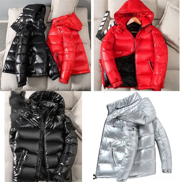 

wnozi down winter mens down new fashion designer trend jacket cotton-jacket thick warm coat camouflage outwear personality high quality, Black