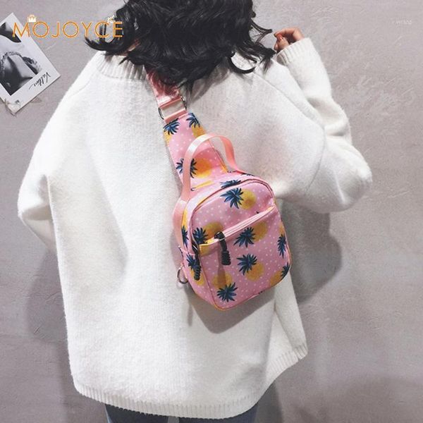 

fruit print casual women chest pack canvas outdoor crossbody bag zip purse zipper chest bag handbag heuptas dropshipping1