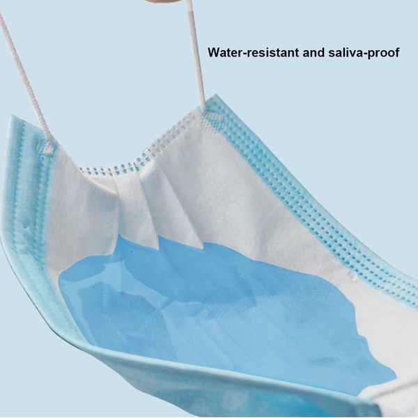 

delivery stock fast mask blue 3 layers in filter disposable dustproof saliva-proof earloop non woven mouth masks
