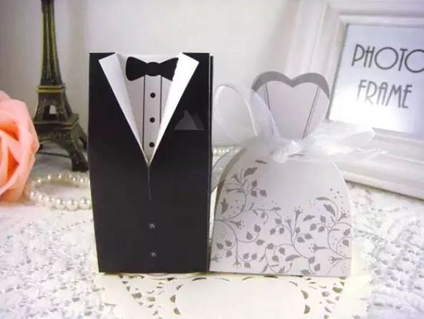 

box bridal wholesale 500pcs(250pairs) bride groom candy favor wedding gift boxes