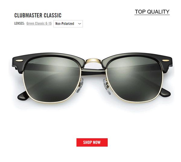 

2021 half frame club sunglasses brand men women classic uv400 g15 glass lens sun glasses shades oculos 51mm gafas, White;black