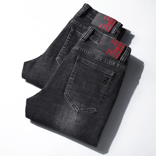 

2020 autumn new fashion men jeans black straight casual hight jeans for men, Blue