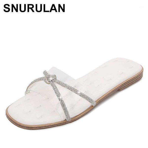 

slippers snurulan butterfly-knot casual shoes for girls transparent heel slipers women stockings luxury slides lady 2021 summer1, Black
