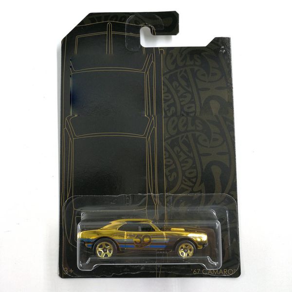 

anniversary wheels 67 camaro black gold 50th collector edition metal diecast model car kids toys gift