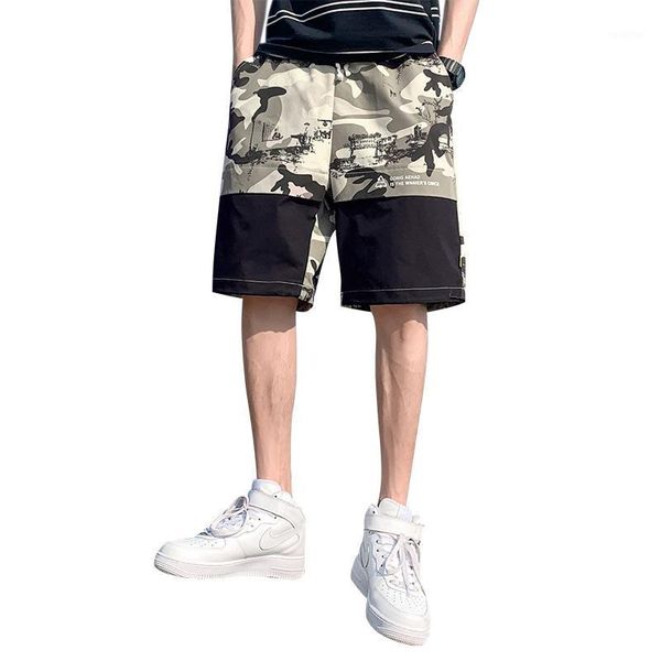 

fashion 2020 summer cargo shorts men casual patchwork shorts male loose short pants1, White;black