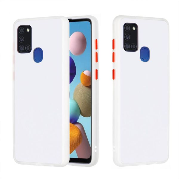 

for samsung galaxy a21s skin hand feeling series shockproof frosted pc tpu protective case