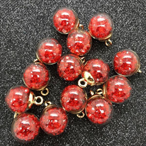 

new 10pcs 16mm mini glass bottles with beads pendant ornaments jewelry making n jllynk, Black