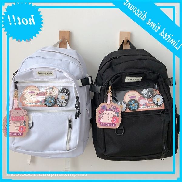 

korean personalized schoolbag female 2020 summer large capacity lovers junior high school students backpack