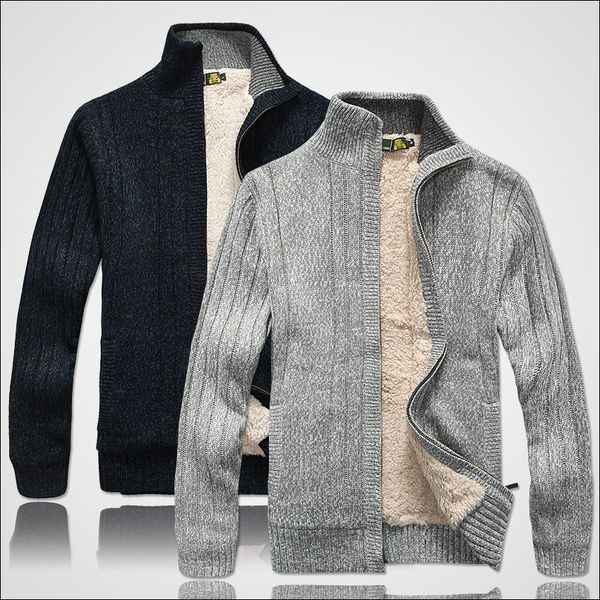 

men sweaters long sleeve sweatercoat casual cardigan thick knitting sweater outerwear coat winter for mans, White;black