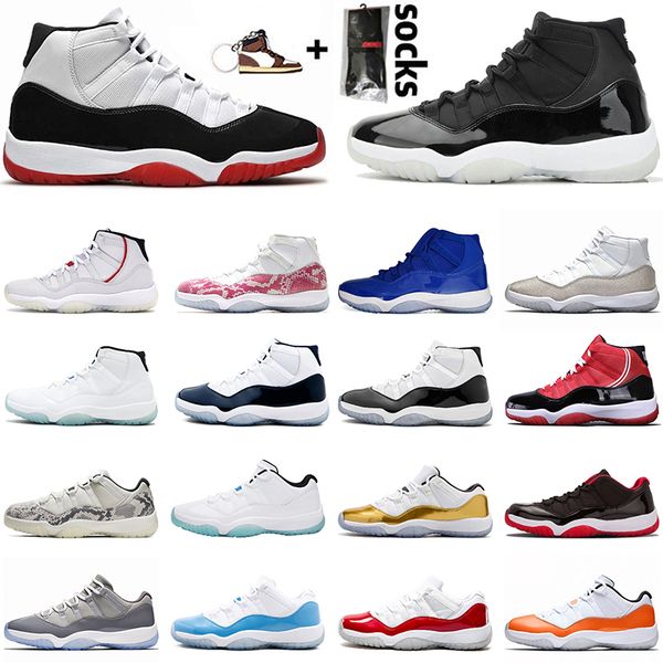 

25th anniversary 11 mens womens basketball shoes bred low concord unc 11s cap and gown legend blue sport sneakers
