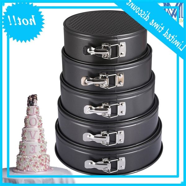 

cooking pie bakken pan round non-stick cakevorm steel spring form set removable bodem cake decoration tool
