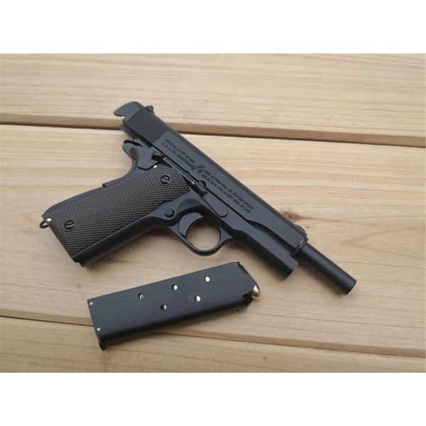 

581: 2.05 alloy imperial colt 1911a1 shell throwing pistol model non launching toy