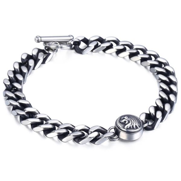 

мужское dropshipping мужского валентин для мужской подарки браслет лев шарм нержавеющей ювелирной цепи ссылки кубинского стало db22 sqctlx b, Golden;silver