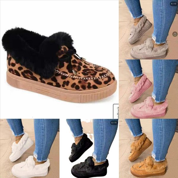 

vgdwh fall and snow boots winter slippers snowflake plush thermal pack cotton mop yarn and cotton christmas indoor home shoes, Black