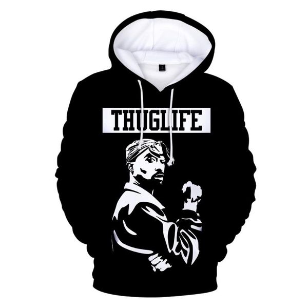 

rapper shakur hoodies hip hop fashion popular hoodies sweatshirt autumn warm 2pac 3d men women oversized, Black