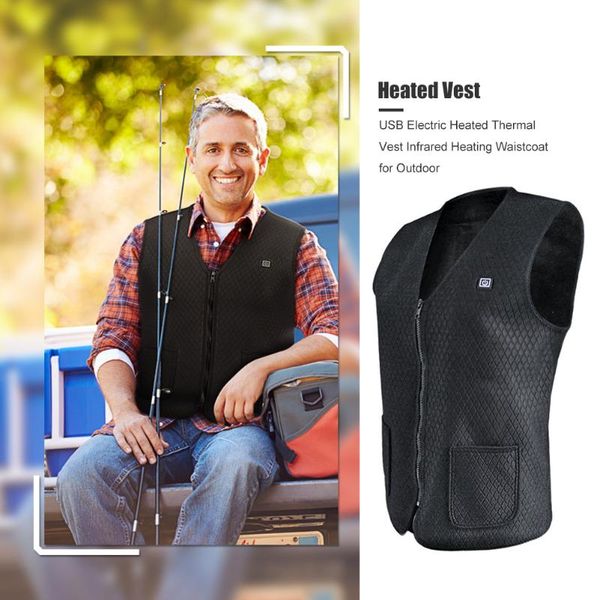 

outdoor t-shirts smart magnet therapy men women electric waistcoat heated vest heating clothes 3 modes, Gray;blue