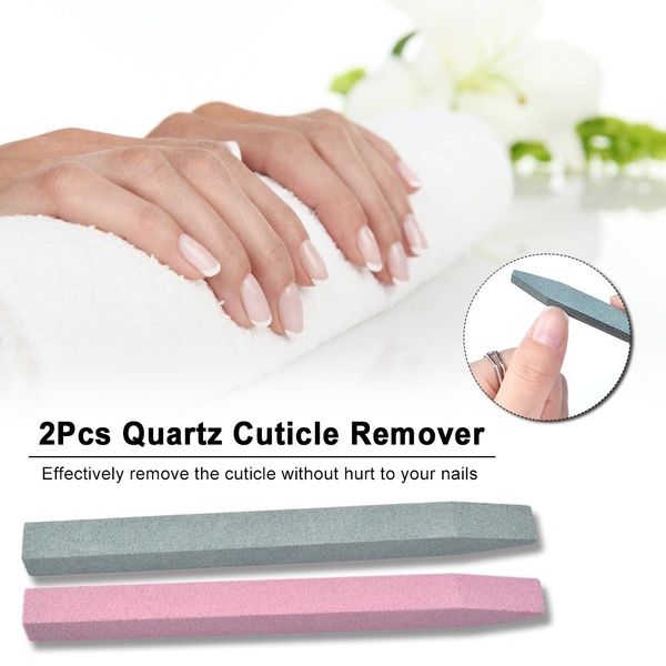 

2pcs quartz cuticle remover trimmer nail art tool manicure pedicure pen