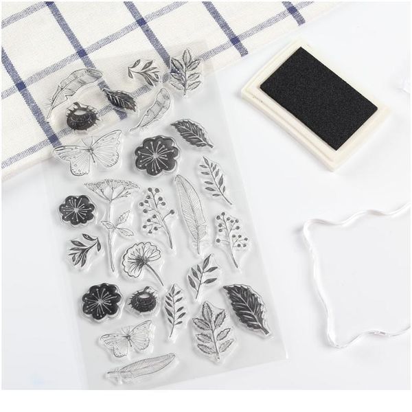 

vintage butterfly flower transparent sile clear stamp for scrapbooking diy craft decoration soft stamp kids st bbytdz