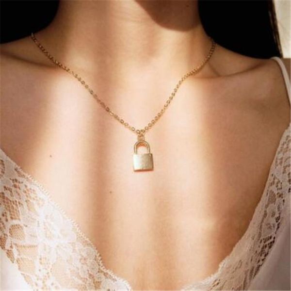 

подвеска стиль choker silver простой для цвет ahmed подарки воротник gold lock мода женщин длинные ожерелья новые украшения бич jllfin bde_j