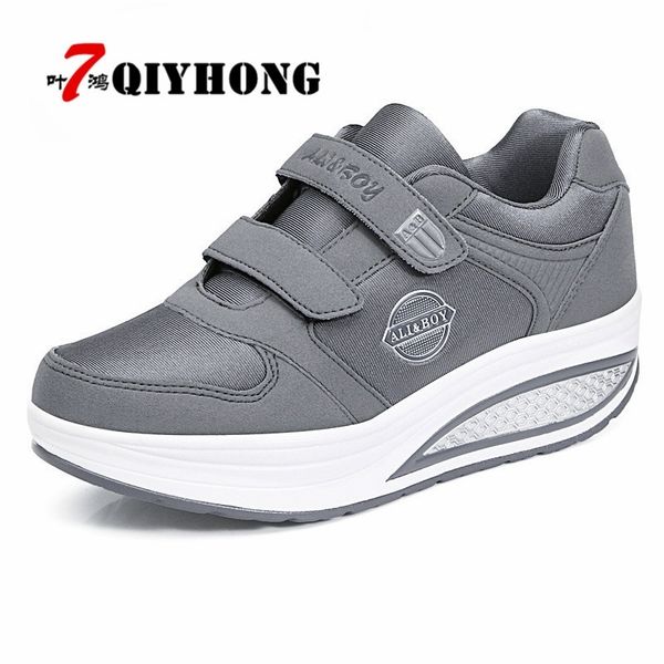 

fashion breathable casual flat shoes women ladies light swing platform girls shoes women slimming casual women flats shoes y200320, Black