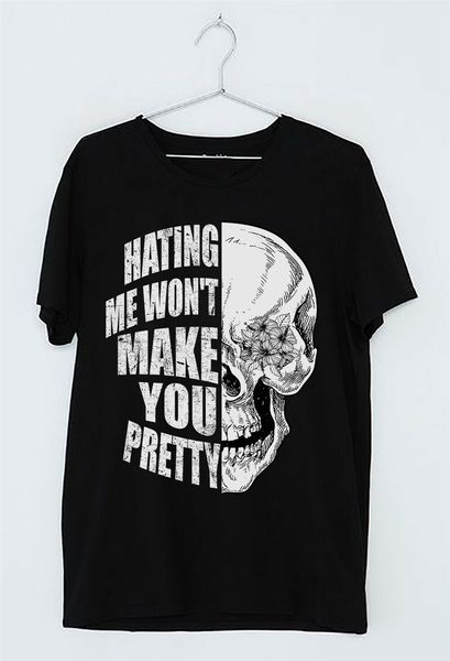 

hating me won't make you pretty sugar skull black gift for men big tall hoodie designers t shirts sweatshirt