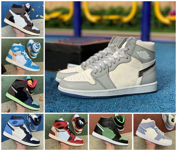 

high 1 og light smoke grey men asg unc white mens basketball shoes bio hack 1s obsidian tie dye union retroes chicago fearless sneakers