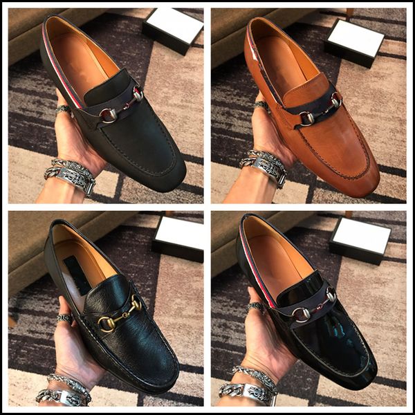 

leather men dress shoes formal wedding party shoes for men retro brogue shoes luxury brands men's oxfords, Black