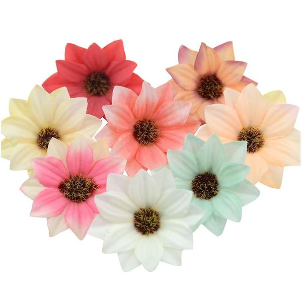

20pcs 6cm gerbera artificial flower home party decoration scrapbooking accessories wreath diy head craft fake bbybqk