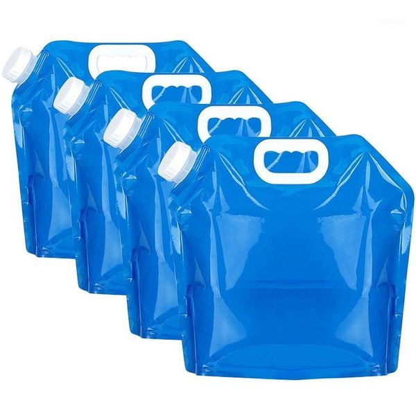

outdoor bags 4pcs 5l portable folding water bag camping storage car emergency folding1