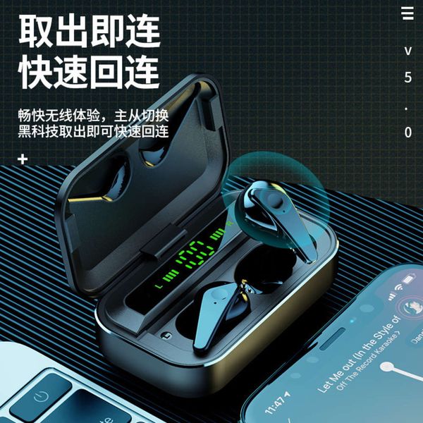 

metal a8 new wirels binaural mini bluetooth headset