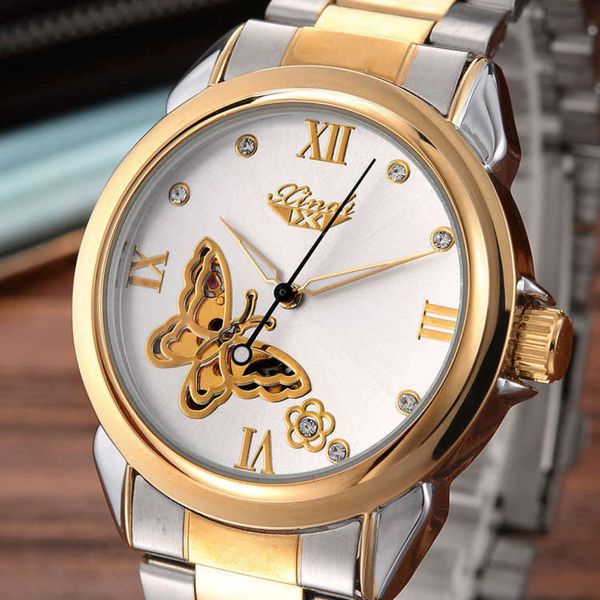 

fashion women's men's watch new butterfly watch hollow personality automatic mechanical watch, Slivery;brown
