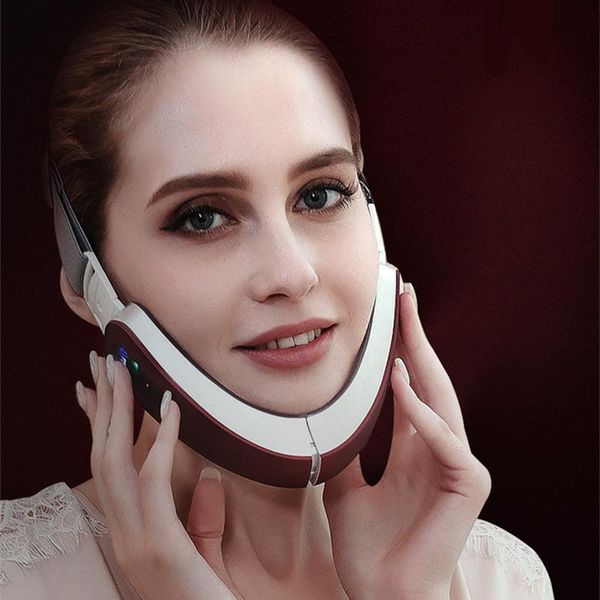 

electric massagers slimming face massager chin v lift machine red blue led pon therapy lifting anti-wrinkle v-face care