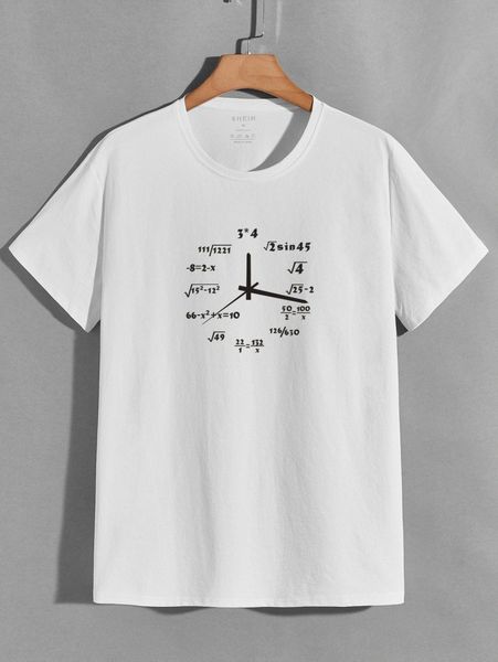 

men math print tee w0vr#, White;black