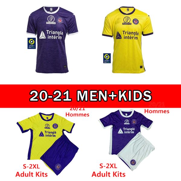 

men+kids 20 21 fc toulouse soccer jerseys home away third 2020 sangare 17 diakite 19 kone 34 gradel 7 said 25 sylla 12 football shirt, Black;yellow